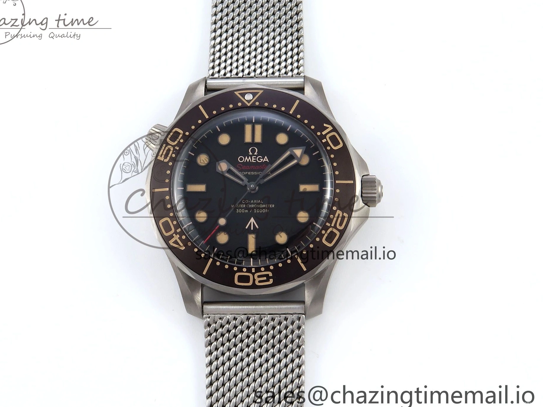 0323 Original Seamaster 300 “No Time to Die” Limited Edition VSF 1:1 Best Edition on SS Mesh Bracelet A8806(Free Nato) V 7679